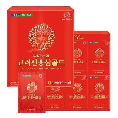 전북농협 6년근 농협 고려진홍삼골드 70ml x 30포