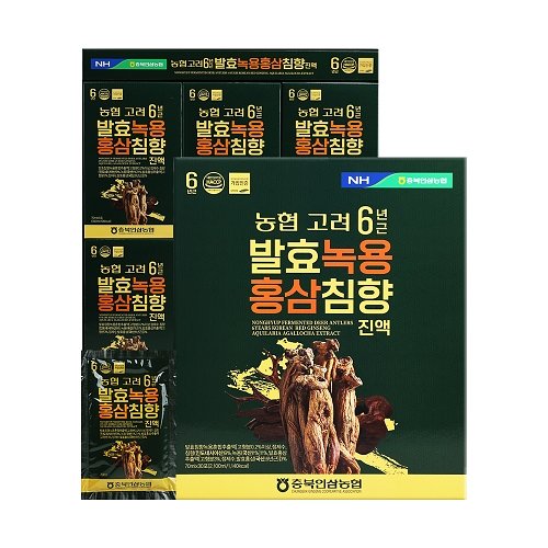 충북인삼농협 6년근발효녹용홍삼진액 70ml x 30포